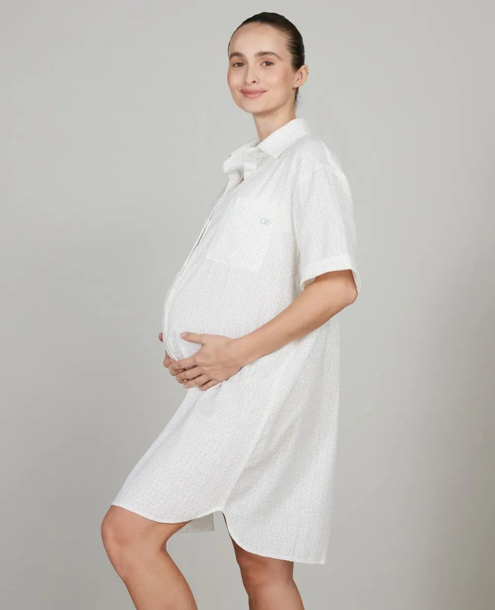 Chemise de nuit de grossesse et d allaitement Paulette Cache C ur
