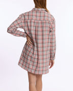 Camicia da notte premaman e da allattamento Teddy - Grigio
