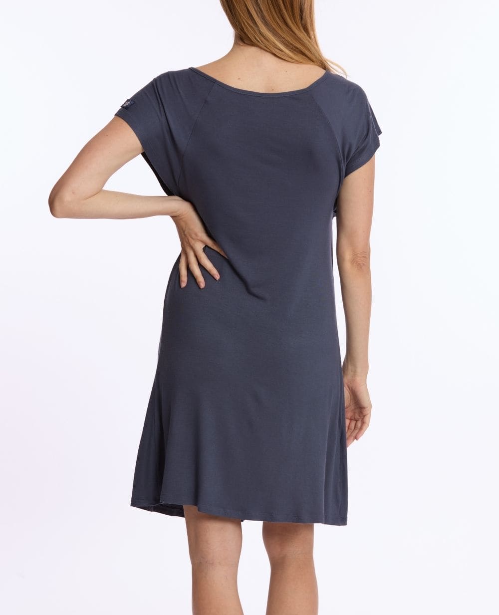 Chemise de nuit de maternité et d’allaitement Louna - Bleu nuit