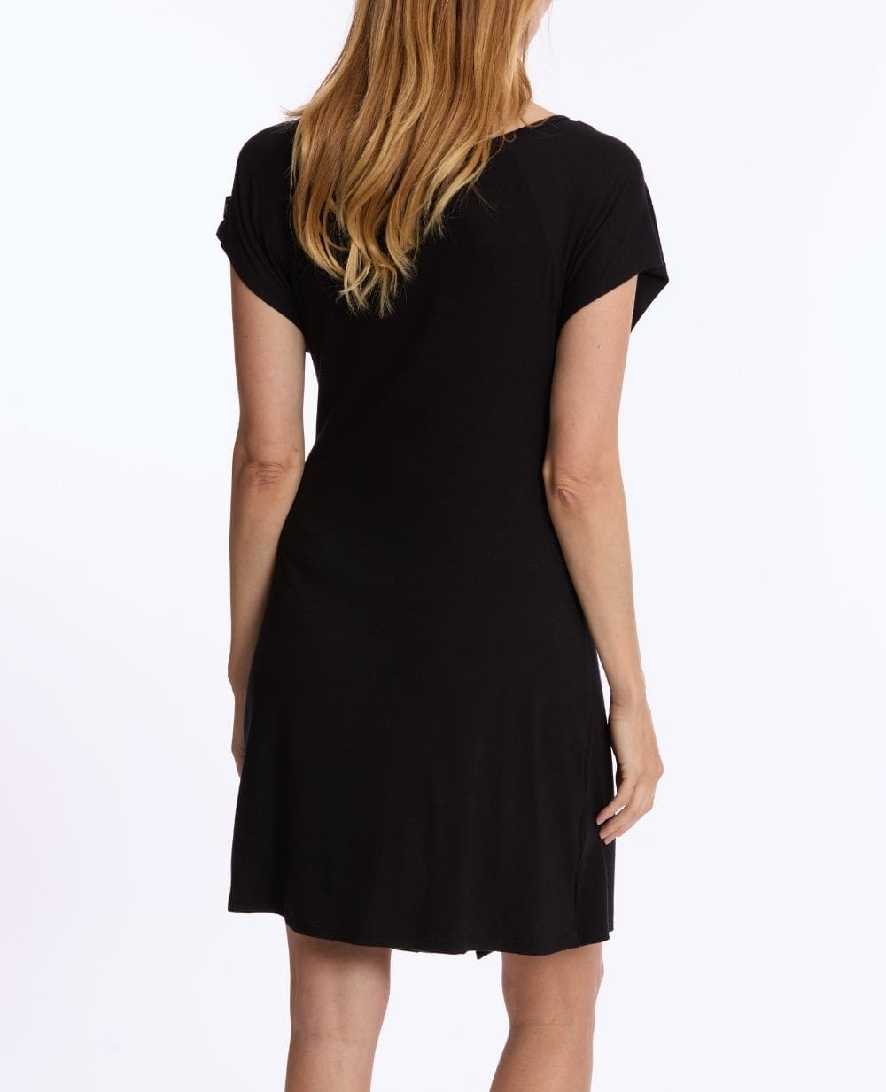 Chemise de nuit de maternité et d’allaitement Louna - Noir