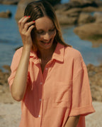 Camicia da notte premaman Ice cream - Albicocca