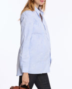Camicia da notte premaman e per l'allattamento Camille - Blu