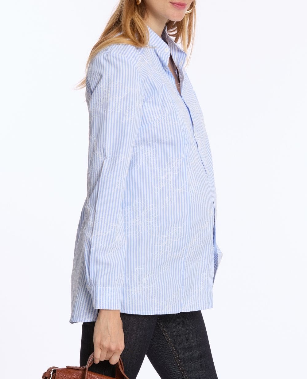 Camicia da notte premaman e per l'allattamento Camille - Blu