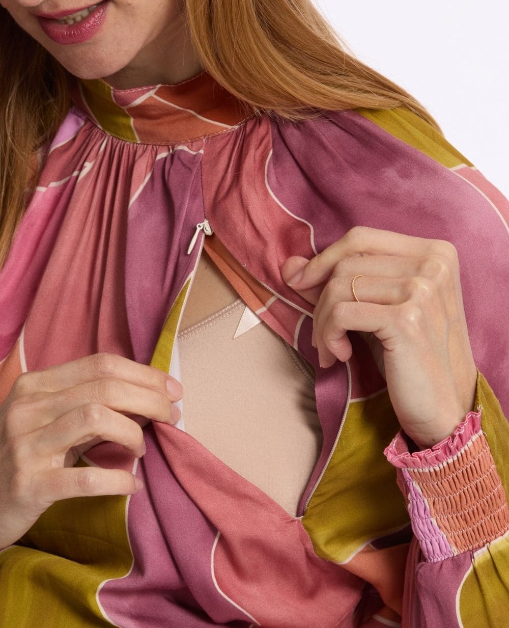 Camicia premaman e per l'allattamento Gaby - Rosa