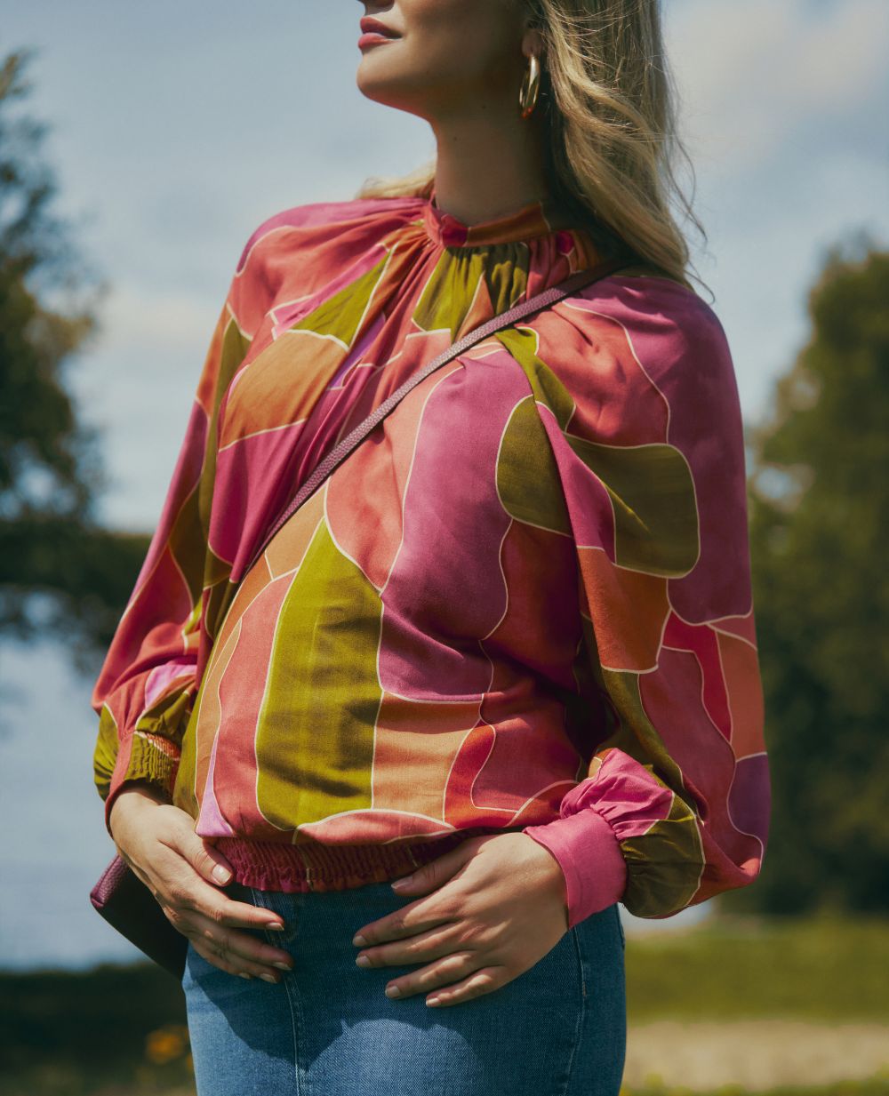 Camicia premaman e per l'allattamento Gaby - Rosa