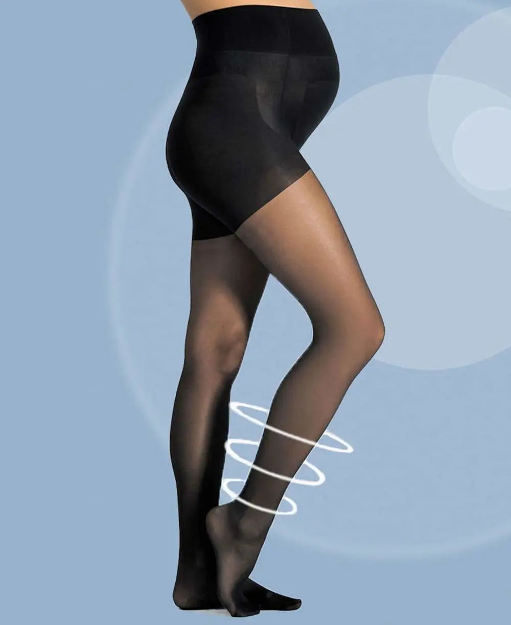 Collant de grossesse fin Activ’Light noir, Cache Cœur