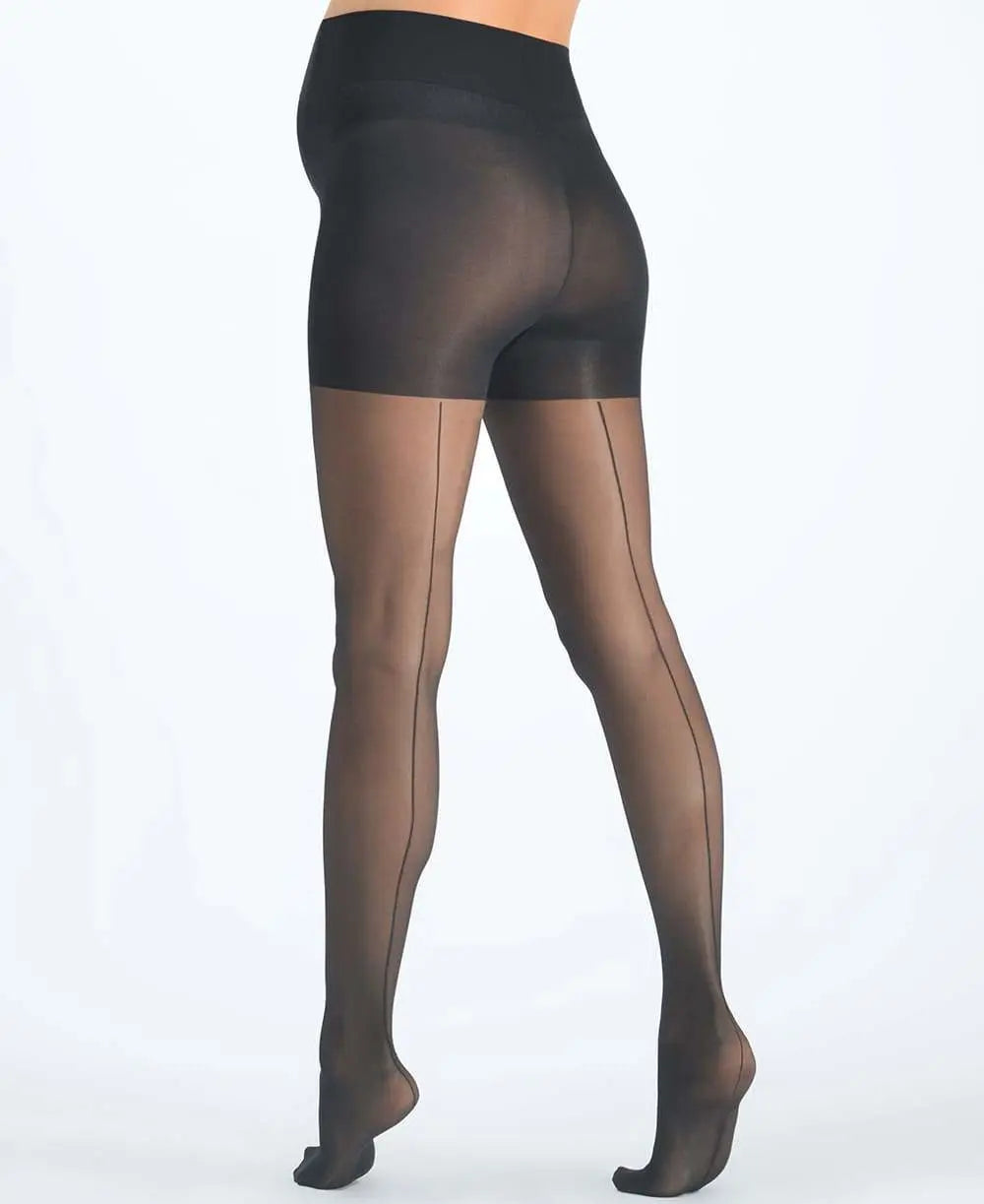 Collant de grossesse fin Couture noir, Cache Cœur