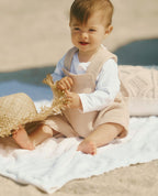Combinaison bébé nid d'abeille Mini Maya - Beige