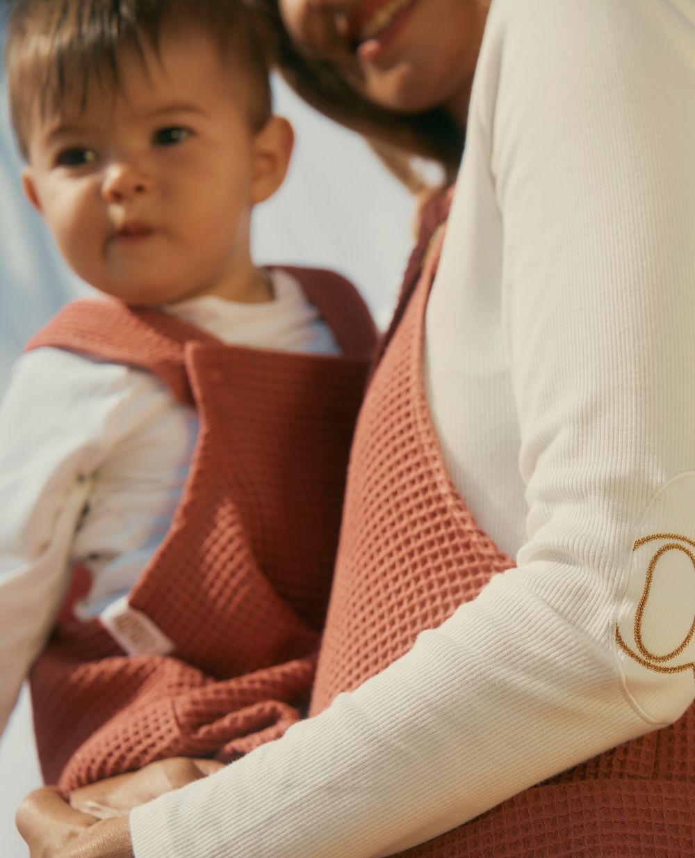 Combinaison bébé nid d'abeille Mini Maya - Terracota