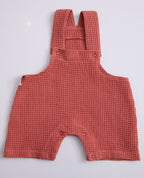 Tuta neonato a nido d'ape Mini Maya - Terracotta