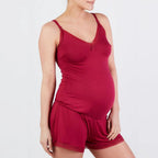 Combishort de grossesse Milk bordeaux, Cache Cœur