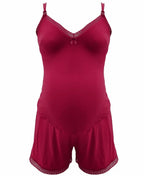 Combishort de grossesse Milk bordeaux, Cache Cœur