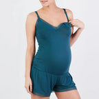 Combishort de grossesse Milk vert, Cache Cœur