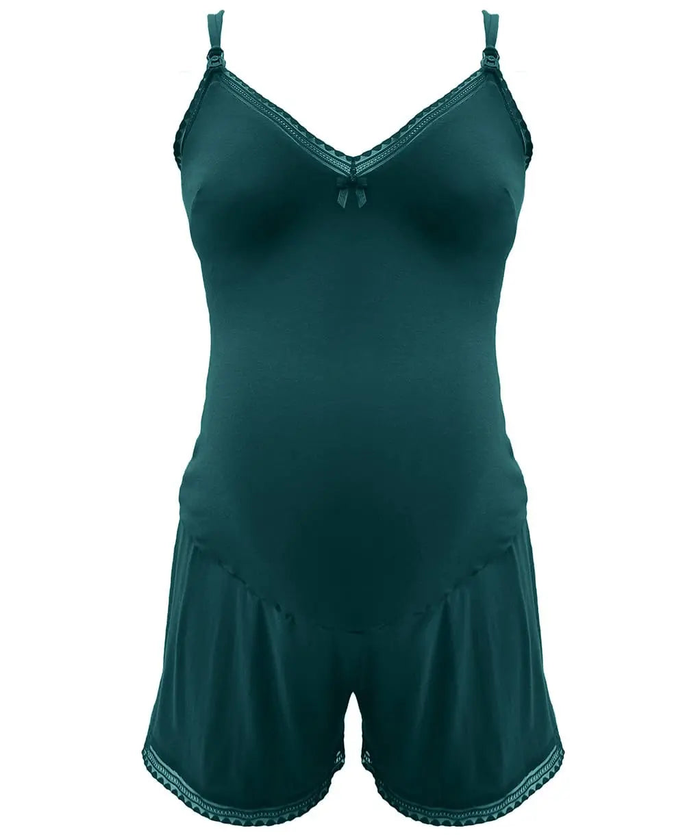 Combishort de grossesse Milk vert, Cache Cœur