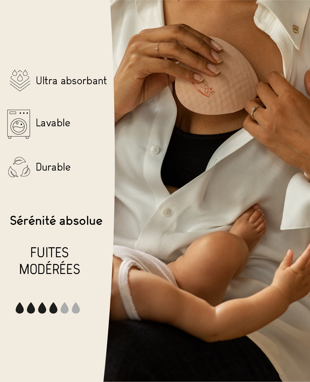 Coppette assorbilatte lavabili - perdite moderate