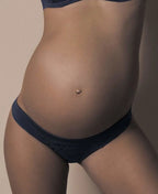 Culotte de grossesse gloss ardoise, cache cœur