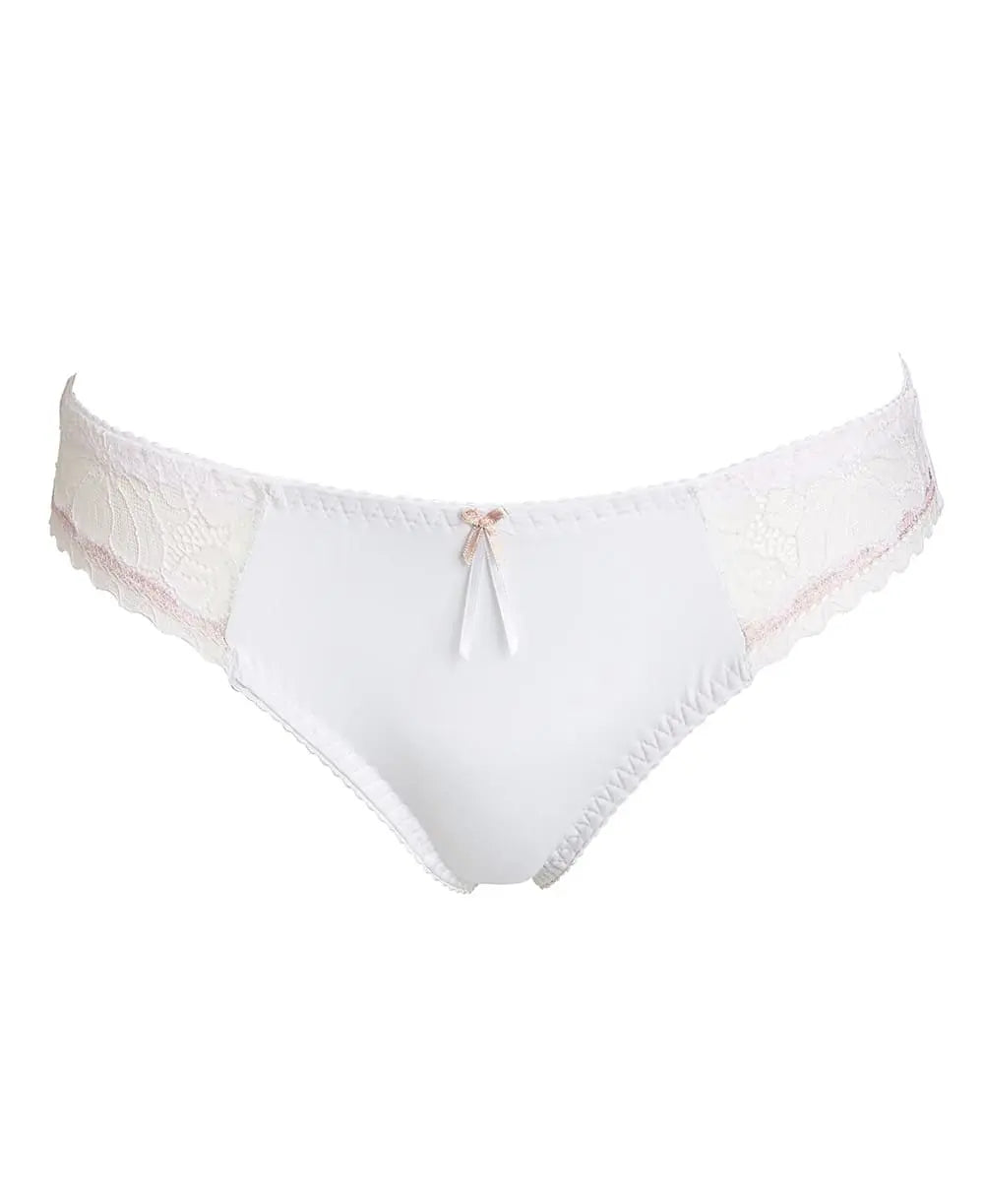 Culotte de grossesse taille basse iris blanc, cache cœur