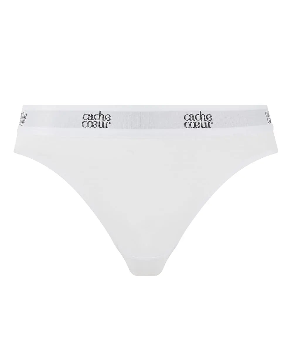 Culotte de grossesse taille basse life blanc, cache cœur