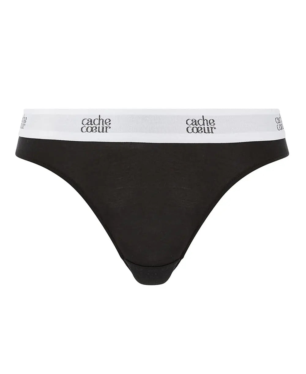 Culotte de grossesse taille basse life noir, cache cœur