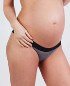 Culotte de grossesse serena gris, cache cœur