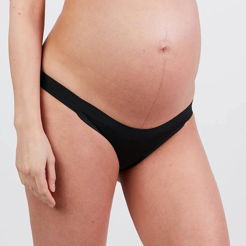Culotte de grossesse serena noir, cache cœur