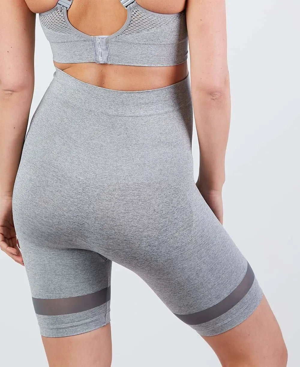 Panty de sport et grossesse woma gris, cache cœur