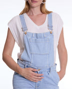 Parte superiore della salopette in denim Charlie - Light Blue