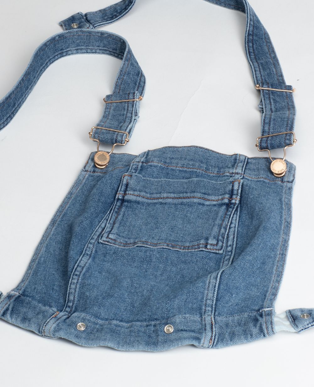 Charlie maternity dungaree top mid blue