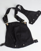 Parte superiore della salopette in jeans Stone - Nero