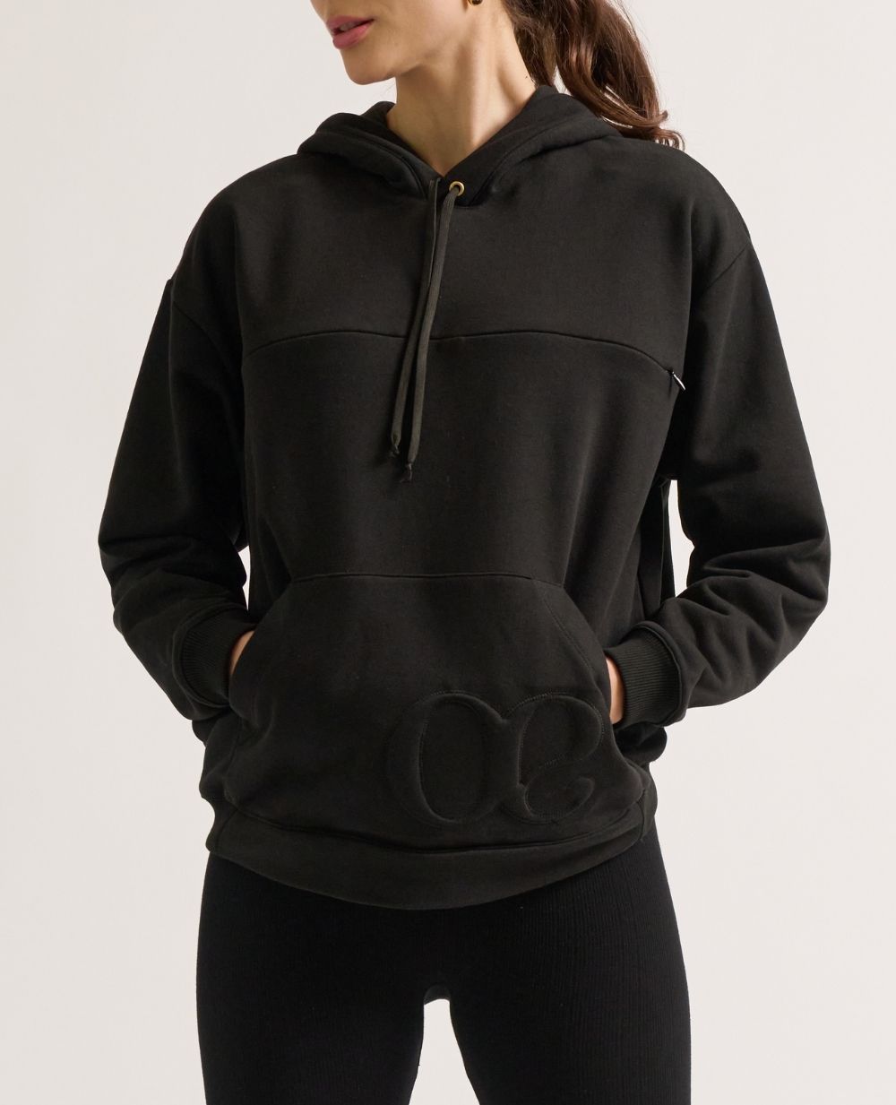 Hoodie de grossesse et allaitement Boston - Noir