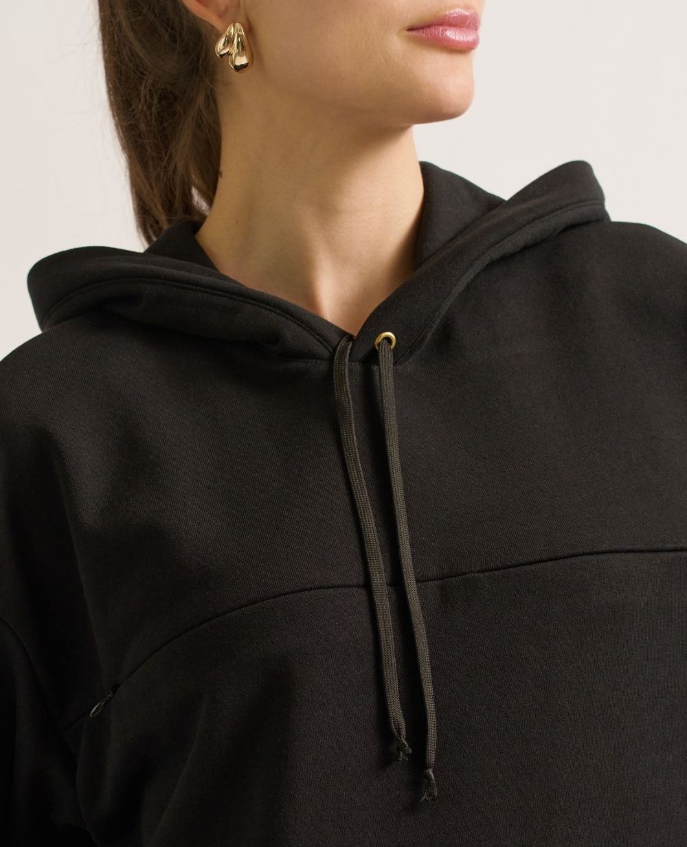 Hoodie de grossesse et allaitement Boston - Noir