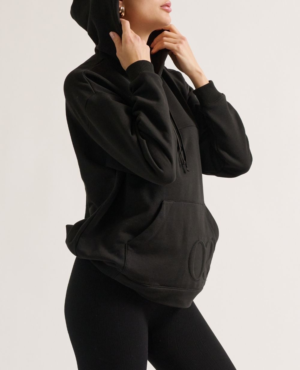 Hoodie de grossesse et allaitement Boston - Noir