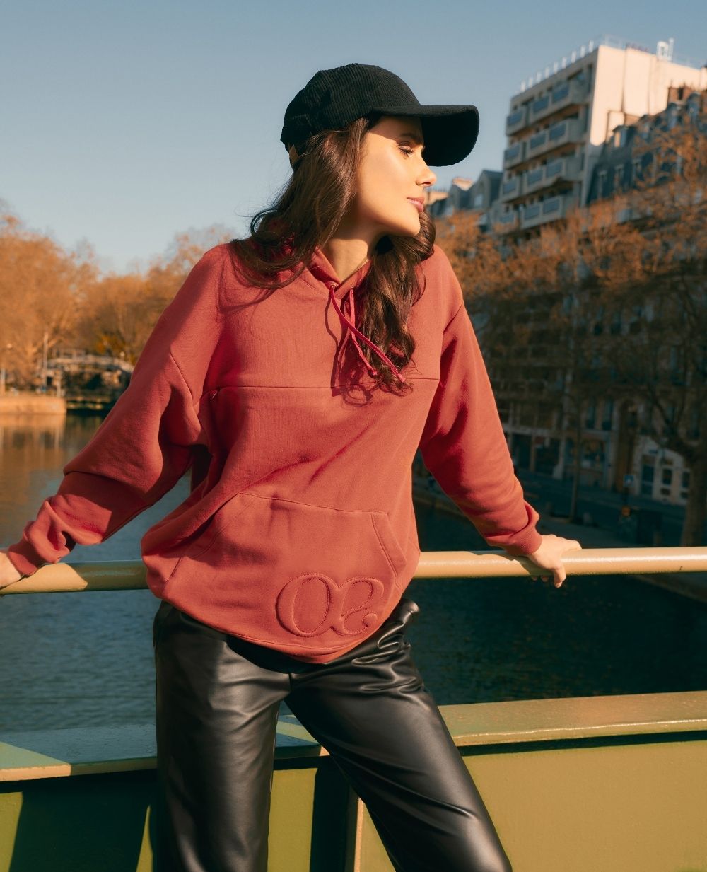 Hoodie de grossesse et allaitement Boston - Terracota