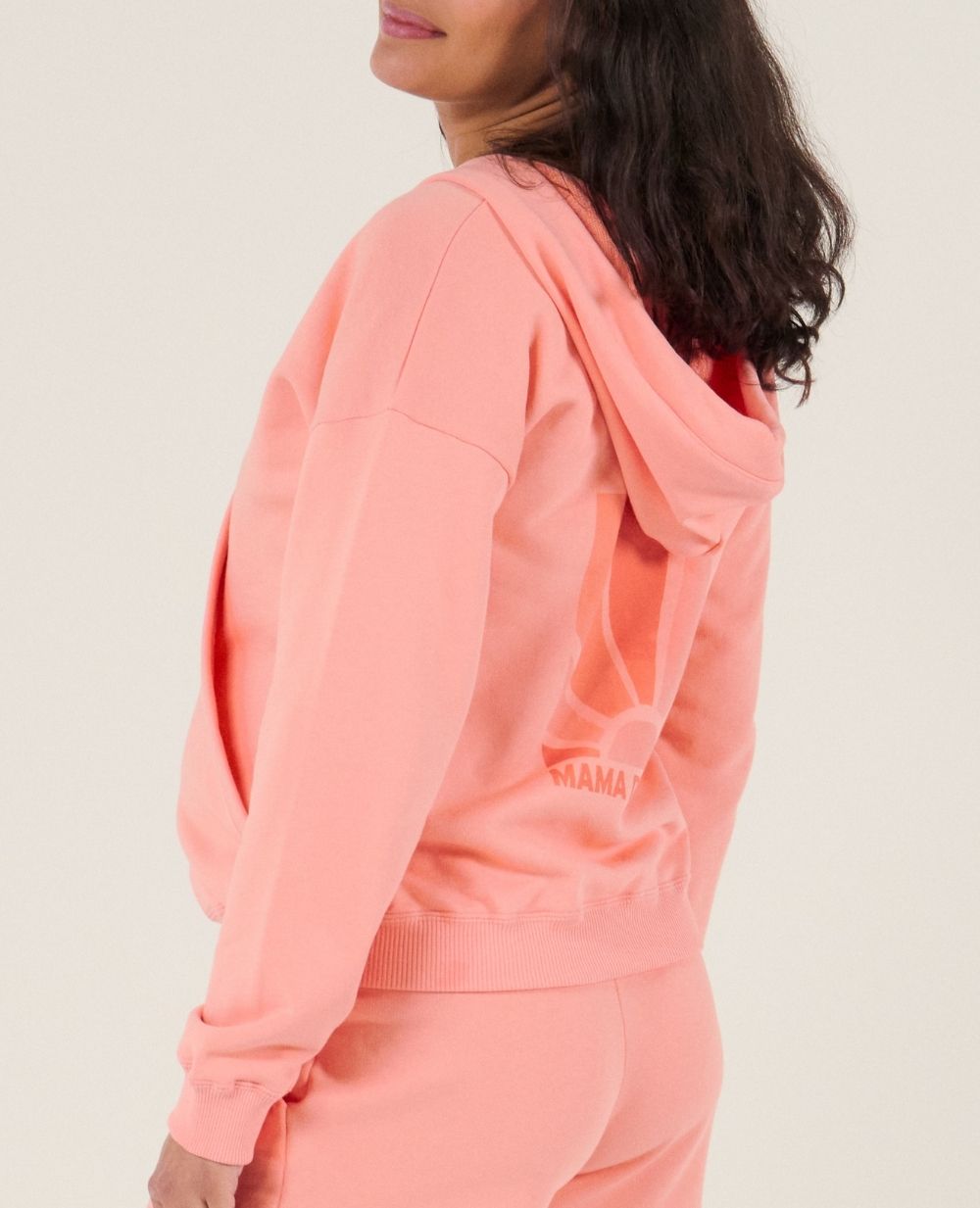 Coconut Maternity and Nursing Hoodie - Apricot