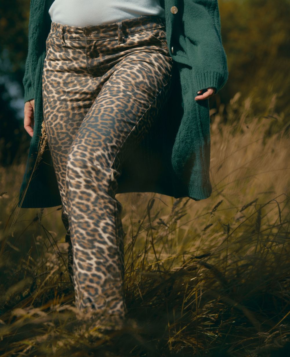 Jeans premaman taglio dritto Leo - Leopardato