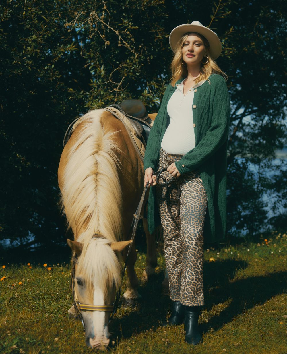 Jeans premaman taglio dritto Leo - Leopardato