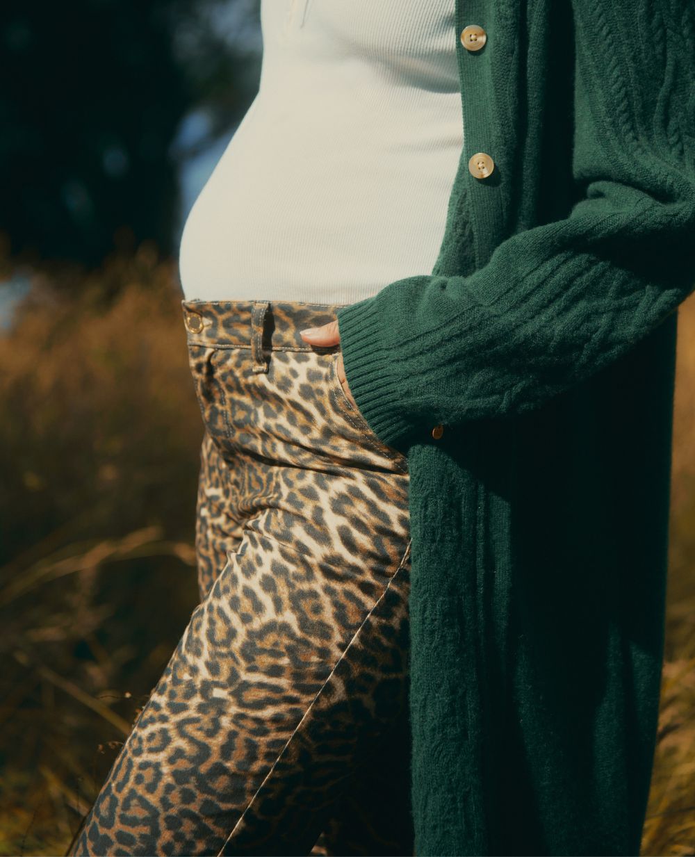 Jeans premaman taglio dritto Leo - Leopardato