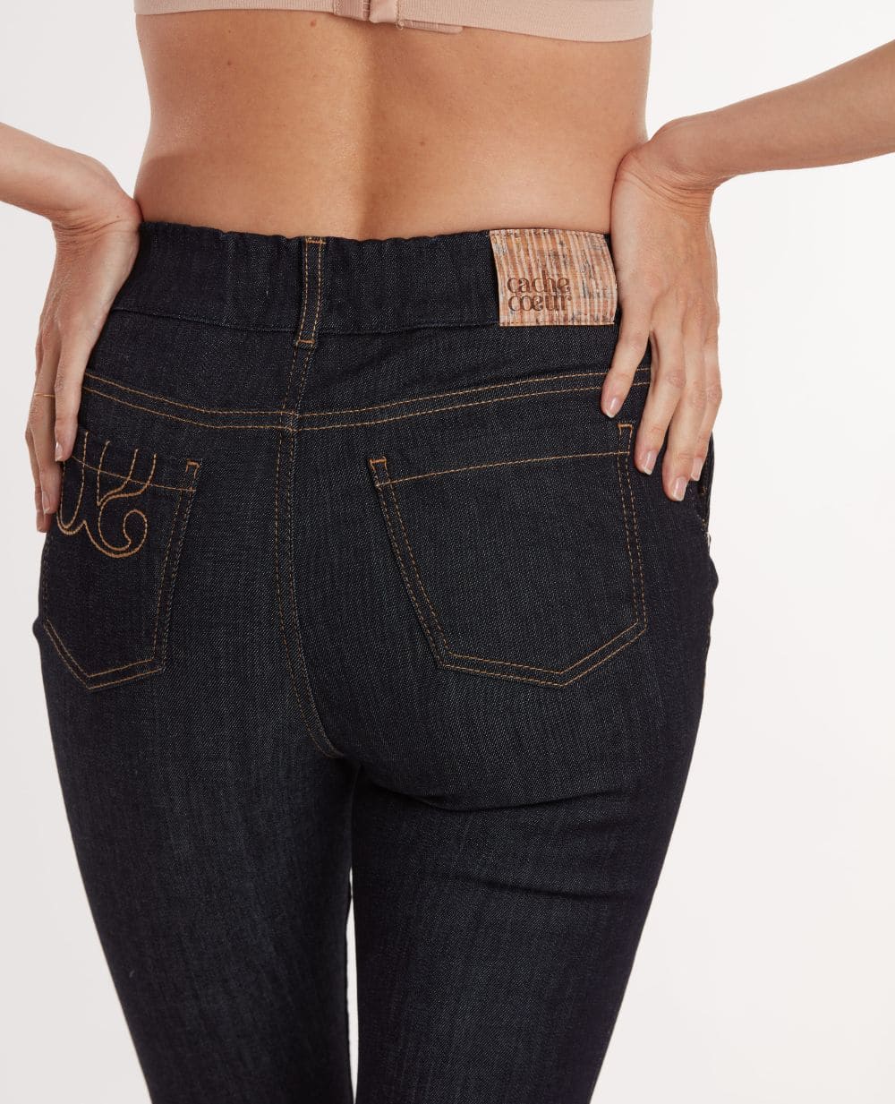 Jean de grossesse et post-partum slim sharon brut, cache