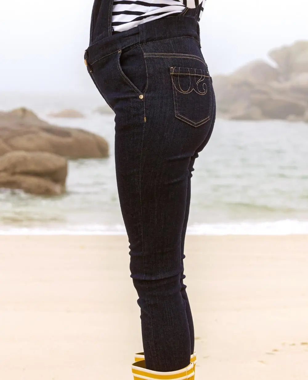 Jean de grossesse et post-partum slim sharon brut, cache