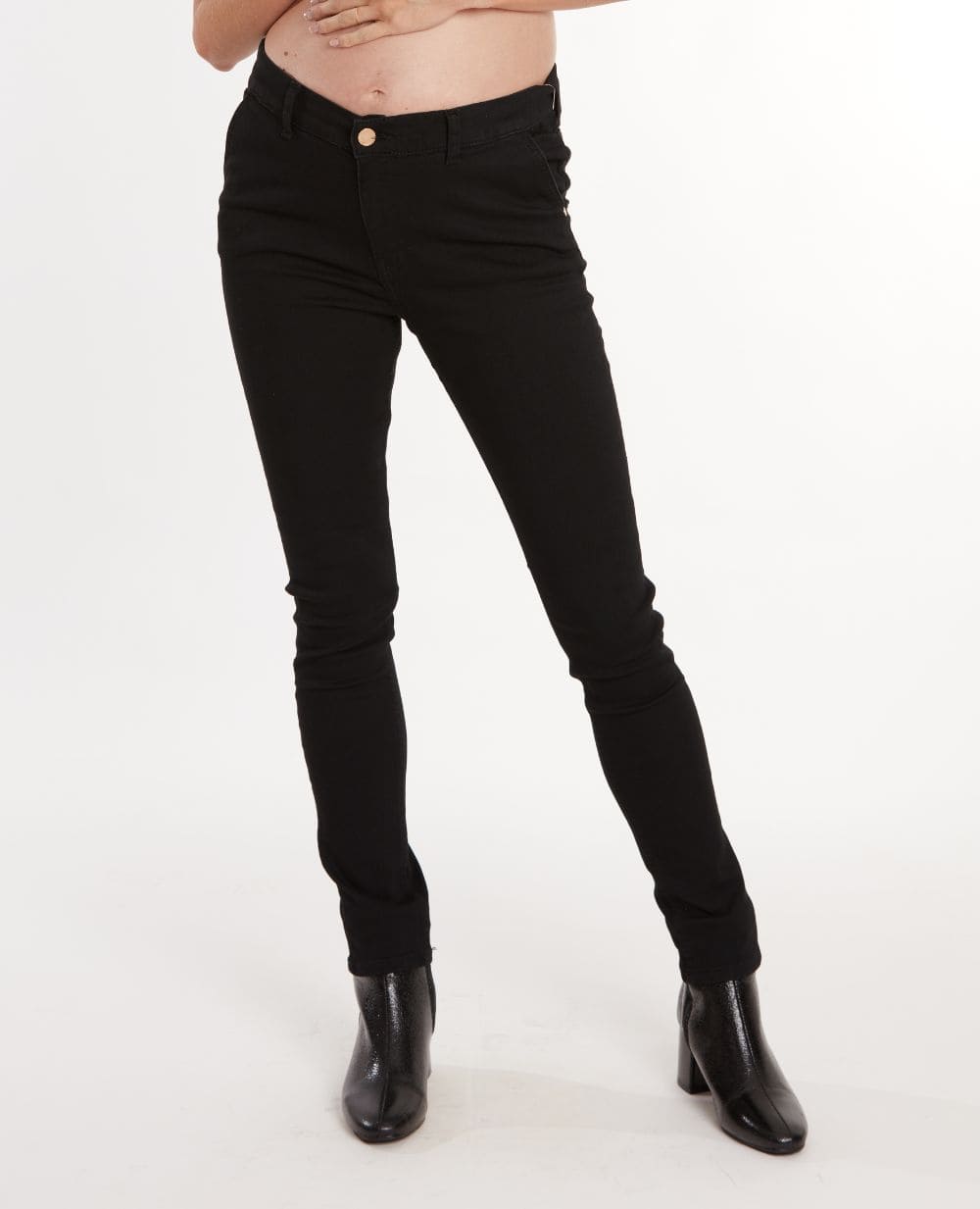 Jean de grossesse et post-partum slim sharon noir, cache
