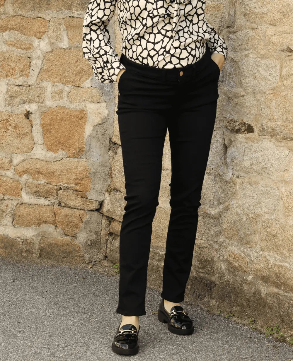 Jean de grossesse et post-partum slim sharon noir, cache