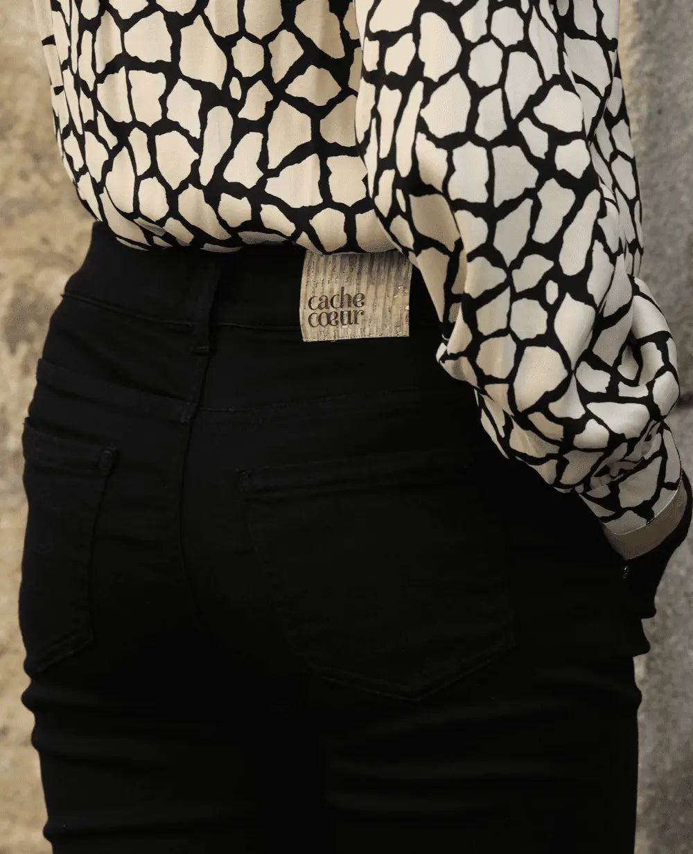 Jean de grossesse et post-partum slim sharon noir, cache