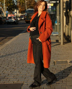 Jean de grossesse flare sabrina noir, cache cœur