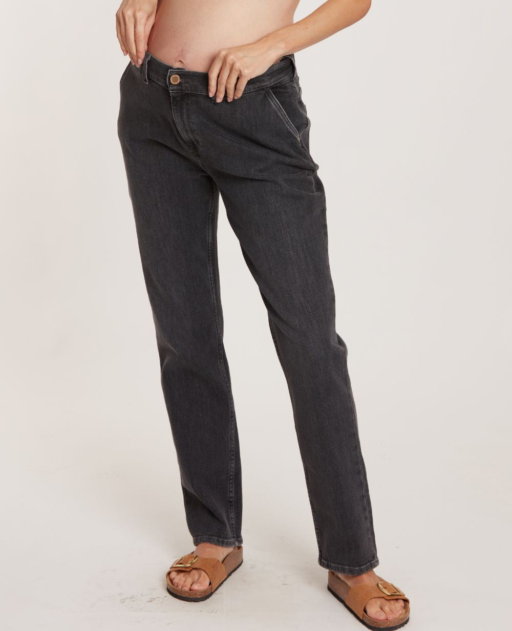 Jeans premaman mom fit Carrie - Grigio used
