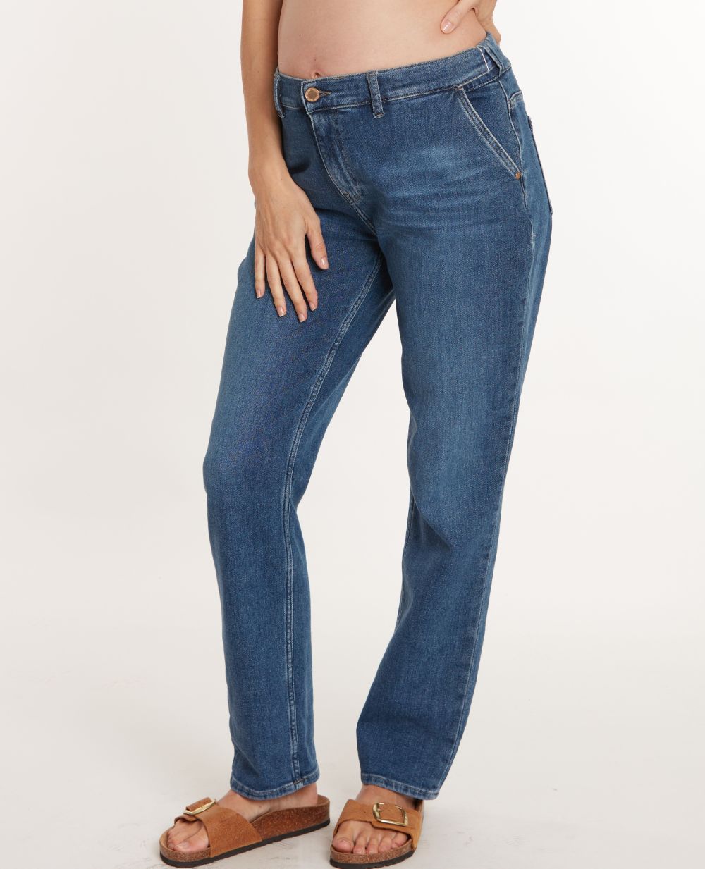 Jean de grossesse mom fit Carrie - Mid Blue Used