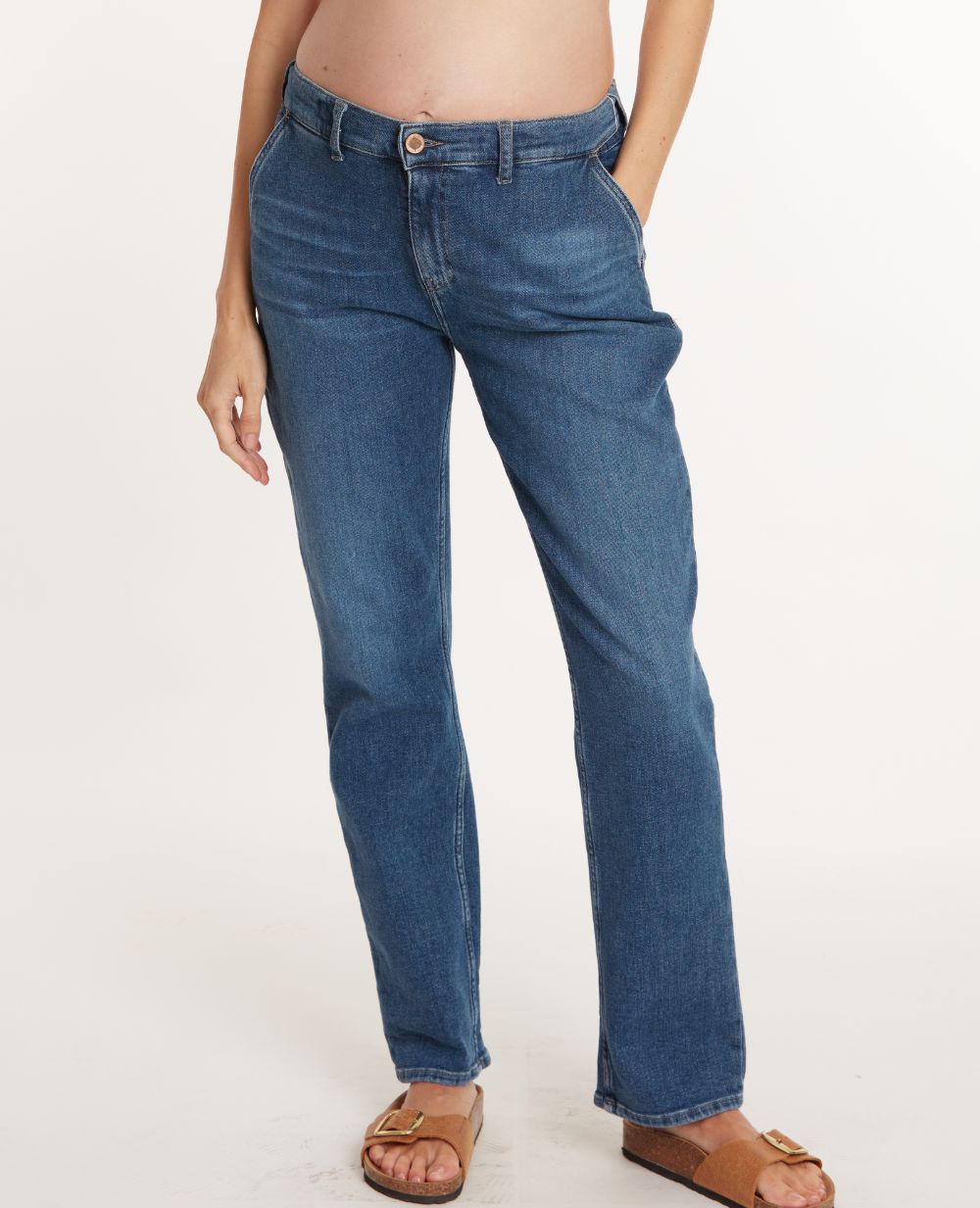Jean de grossesse mom fit Carrie - Mid Blue Used