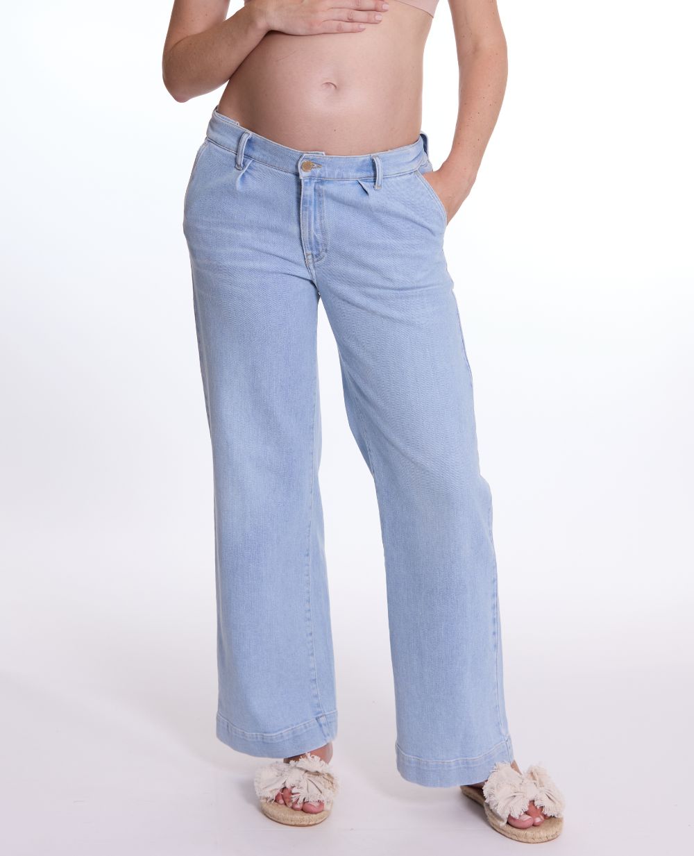 Jean de grossesse wide leg Kelly - Light Blue