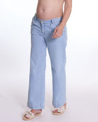 Jeans premaman wide leg Kelly - Light Blue