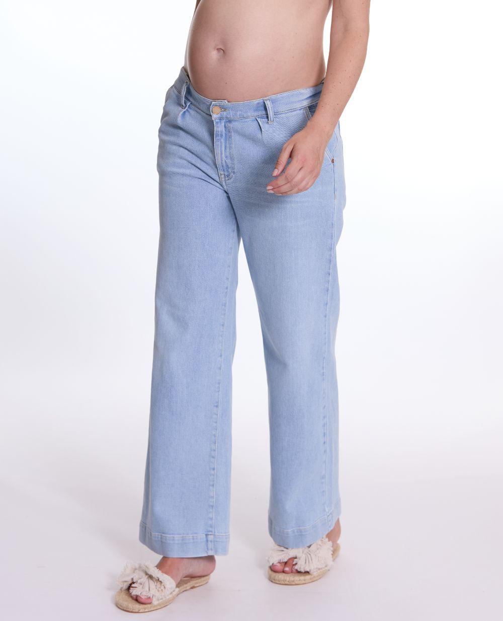 Jean de grossesse wide leg Kelly - Light Blue