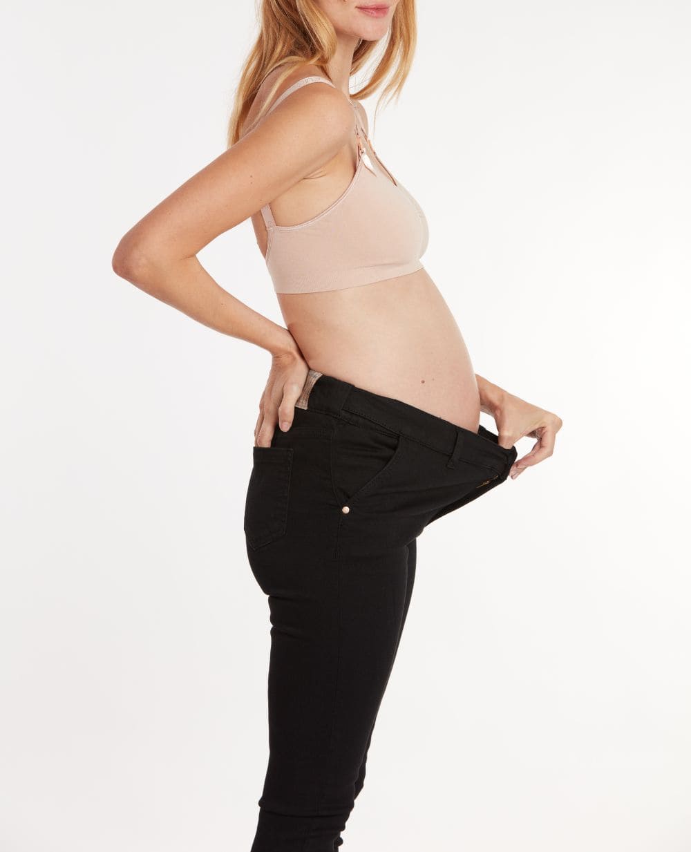 Jean de grossesse et post-partum slim sharon noir, cache